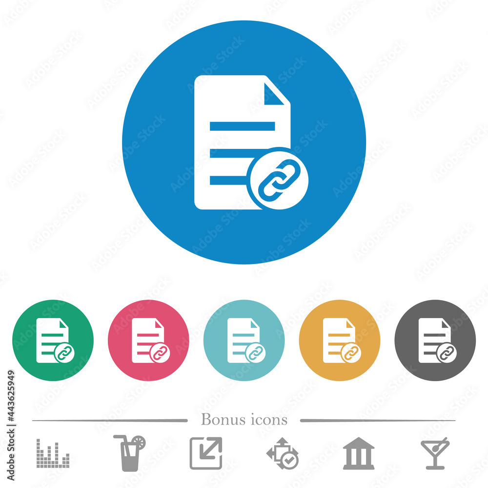 Attach document flat round icons Attach document flat round icons
