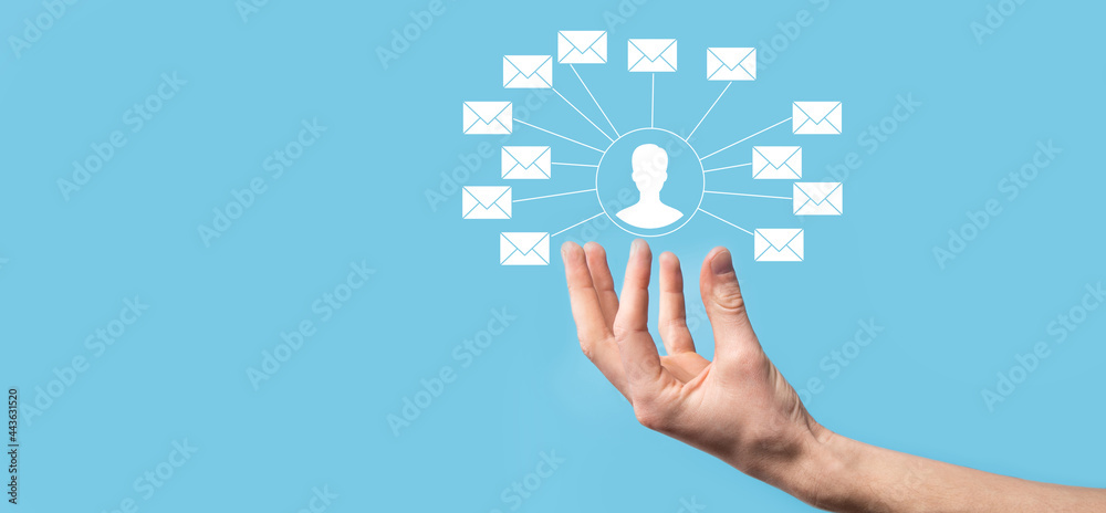Male hand holding letter icon,email icons .Contact us by newsletter email and protect your personal information from spam mail. Customer service call center contact us.Email marketing and newsletter Male hand holding letter icon,email icons .Contact us by newsletter email and protect your personal information from spam mail. Customer service call center contact us.Email marketing and newsletter