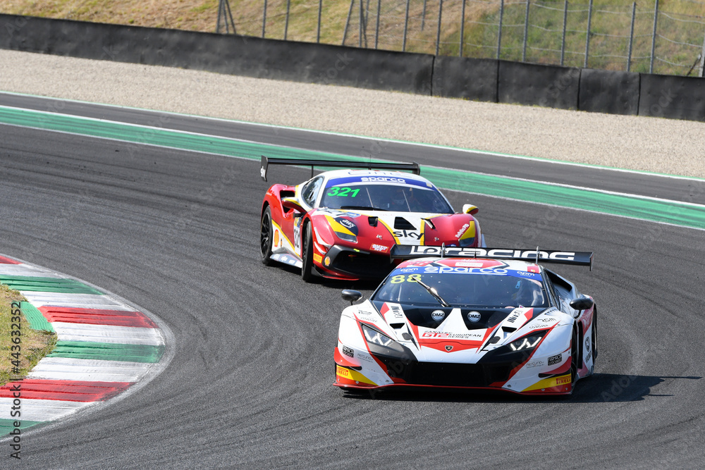 Lp Racing Track Scarperia, IT July 2, 2021: Lamborghini Huracan GT3 Evo of Team LP ...