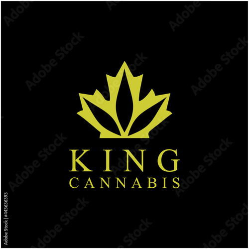 cannabis leaf logo with maple leaf like a crown