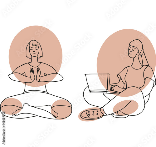 illustration of a person with a yoga