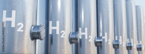 modern hydrogen tank for renewable energy photo