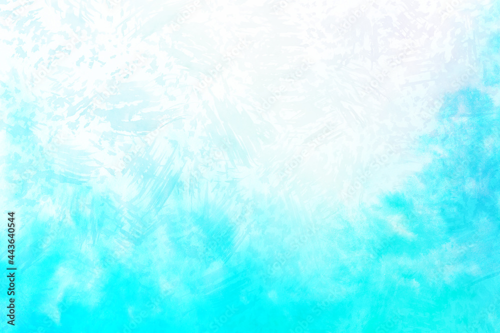 Fototapeta premium 明るいブルーの水彩背景