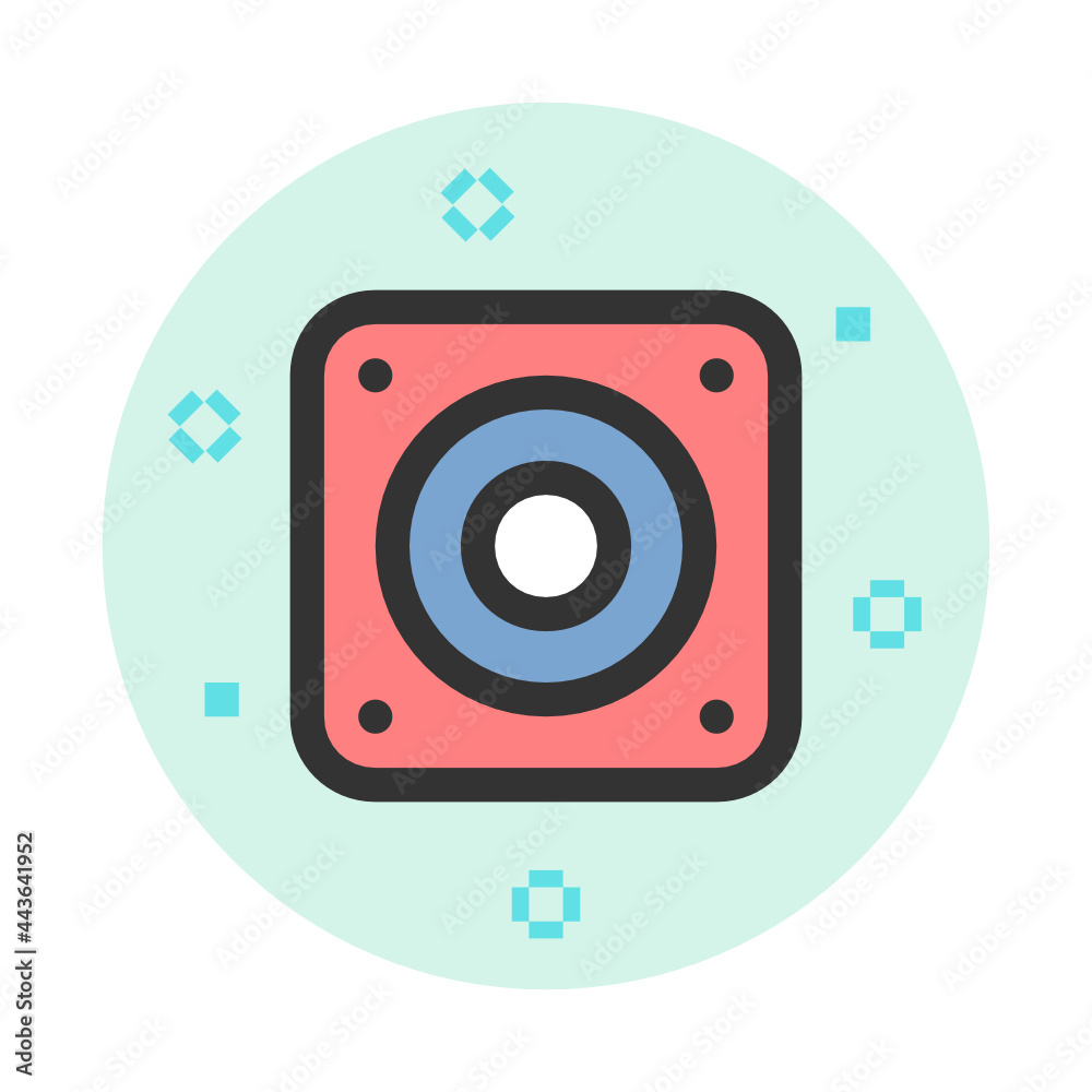 Speaker , Music and Sound filled outline icon. Speaker , Music and Sound filled outline icon.
