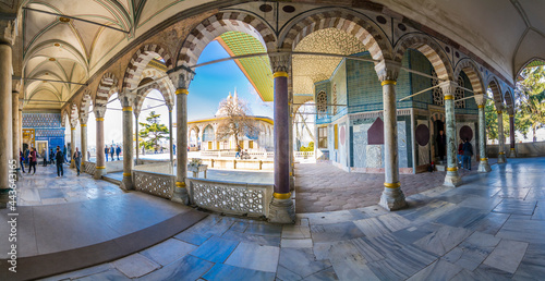 Topkapi Palace.view .Topkapi Palace is popular tourist attraction in Turkey.