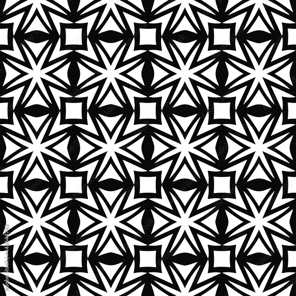 floral seamless pattern background.Geometric ornament for wallpapers and backgrounds. Black and white pattern. floral seamless pattern background.Geometric ornament for wallpapers and backgrounds. Black and white pattern.