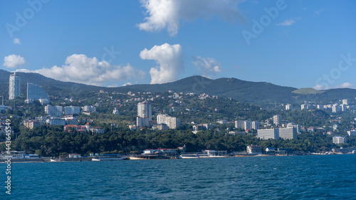Seascape with a view of the coastline of Yalta © vvicca