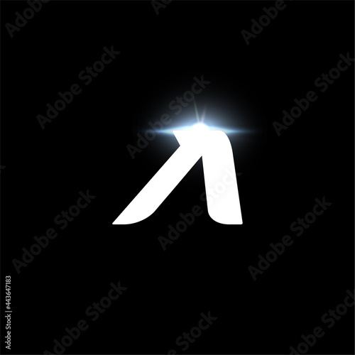 A letter logo, bold italic letter for automotive, speed race, sport label design and dynamic monogram. Vector futuristic and space logotype design