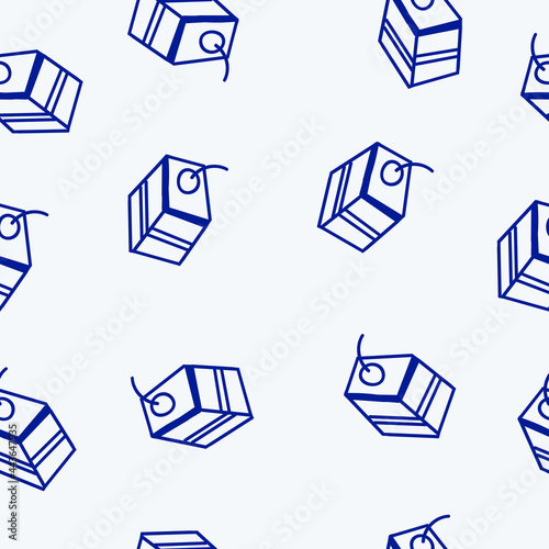 Vector confectionery seamless pattern with pies, pies, pies, cupcakes and eclairs Hand drawn sweet baked goods in sketchy style isolated on white background. Blue lines.
