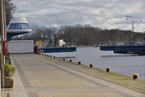 sliding bridge in Darłówko harbour photo