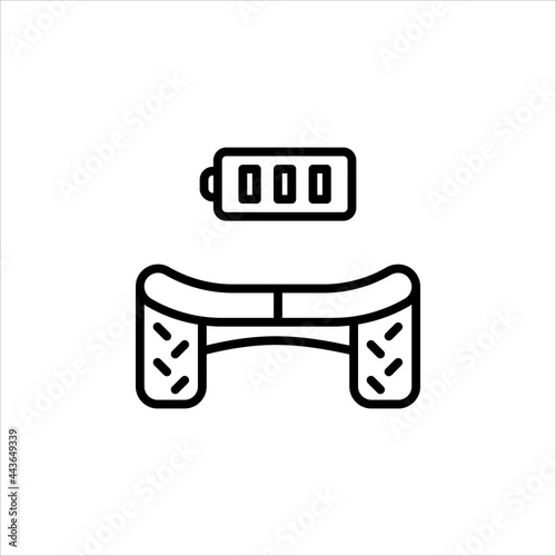 Icon Of The Line Is An Electric Scooter Hoverboard In A Simple Style. Vector sign in a simple style isolated on a white background. Original size 64x64 pixels.