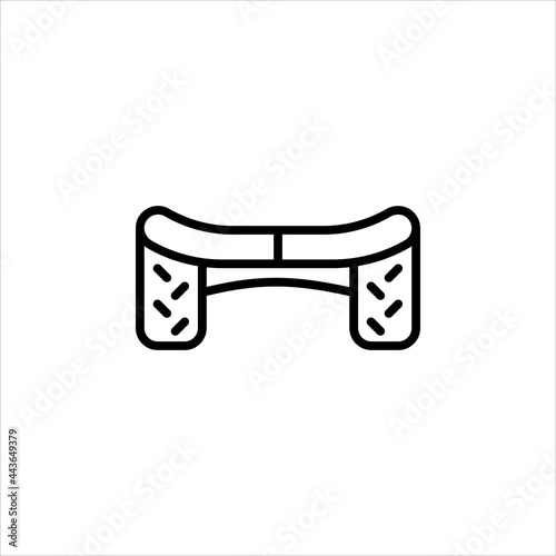 Icon Of The Line Is An Electric Scooter Hoverboard In A Simple Style. Vector sign in a simple style isolated on a white background. Original size 64x64 pixels.