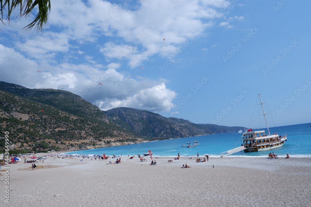 view of famous Kaputas Beach in Kas Antalya