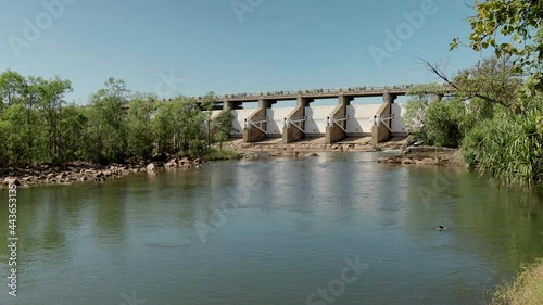 the kununurra diversion dam, a part of the ord river irrigation scheme at kununurra in western australia photo
