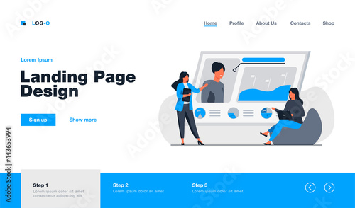 Recruit agency managers. Women studying and discussing candidates profile flat vector illustration. Recruitment, HR, personnel selection concept for banner, website design or landing web page