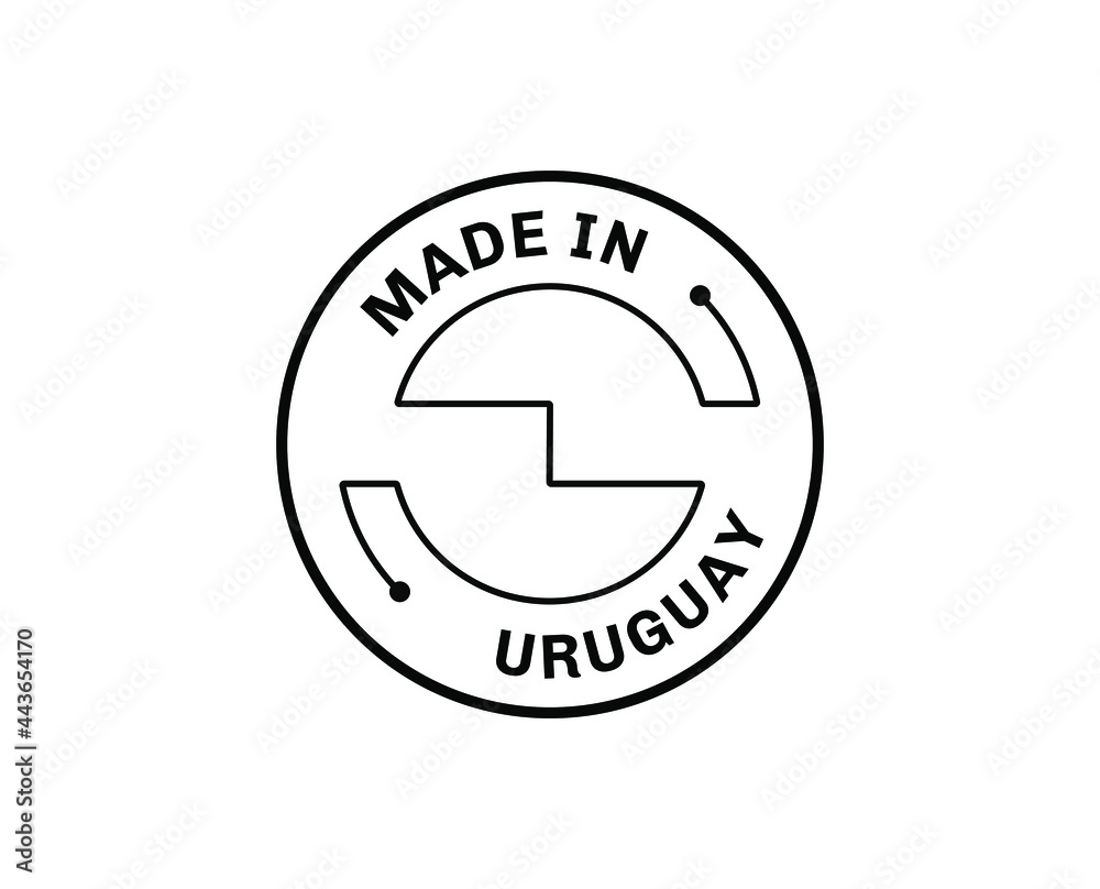 Made in Uruguay for label, stickers, badge Made in Uruguay for label, stickers, badge