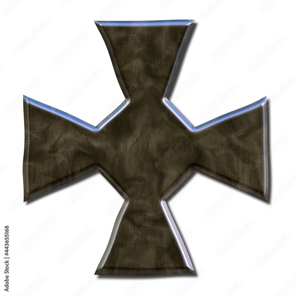 3D rendering of delicate metallic symbol 3D rendering of delicate metallic symbol