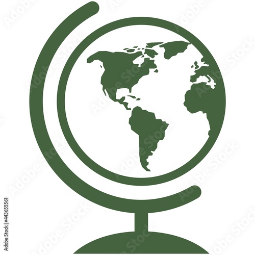 Earth globe vector world planet school geography icon