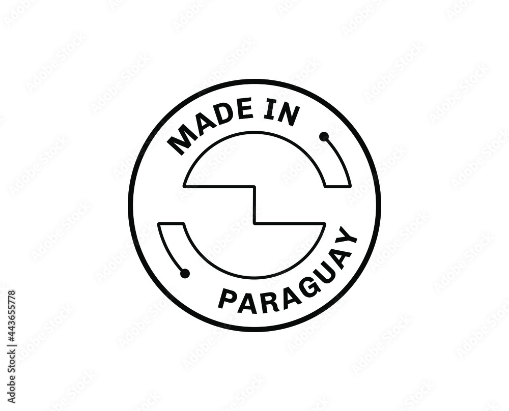 Made in Paraguay for label, stickers, badge Made in Paraguay for label, stickers, badge