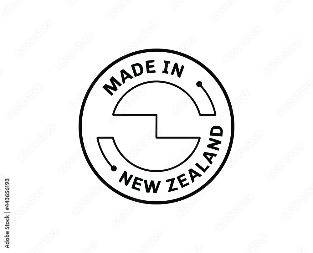 Made in New Zealand for label, stickers, badge Made in New Zealand for label, stickers, badge