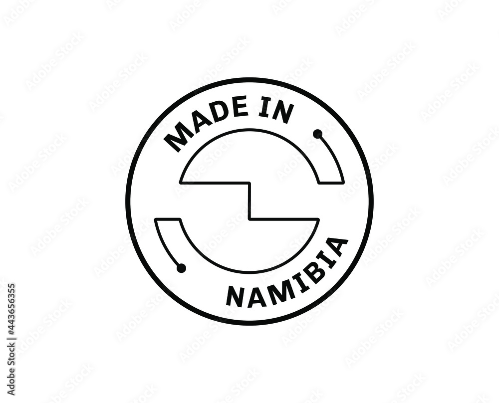 Made in Namibia for label, stickers, badge Made in Namibia for label, stickers, badge