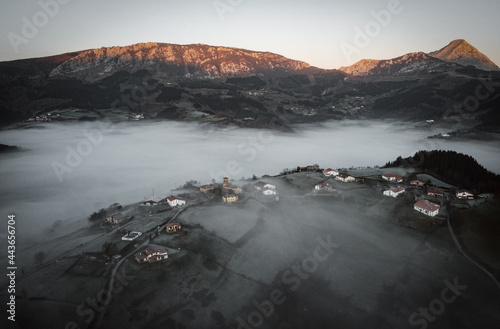 Amanecer en el valle de Aramayona photo