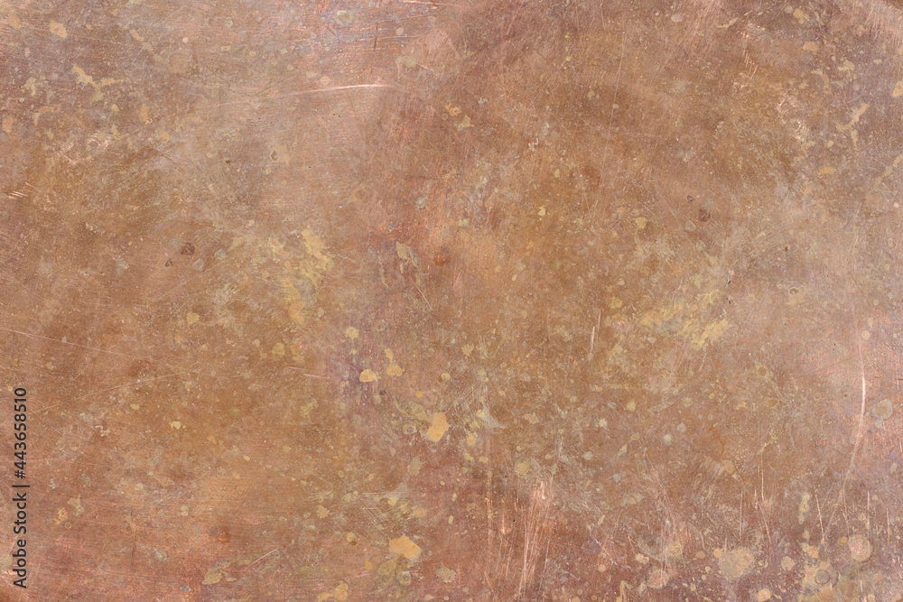 Old copper plate background. Natural copper metallic surface. Old copper plate background. Natural copper metallic surface.