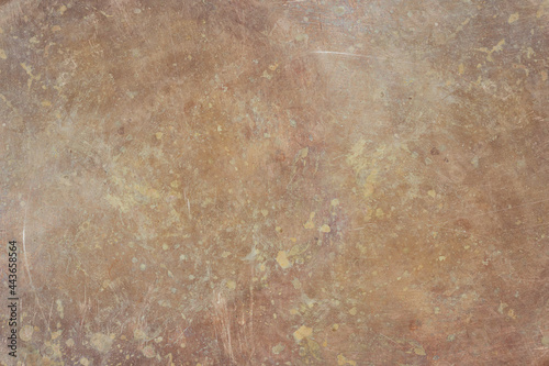 Old copper plate background. Copper metallic painted surface.