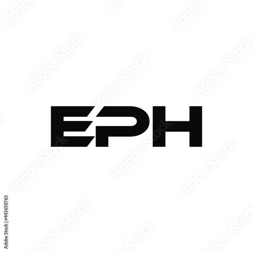 EPH letter logo design with white background in illustrator, vector logo modern alphabet font overlap style. calligraphy designs for logo, Poster, Invitation, etc. © Aftab
