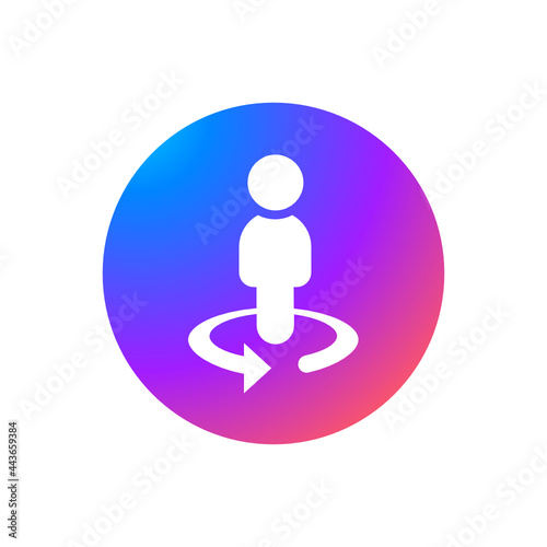 Businessman Circle - Sticker