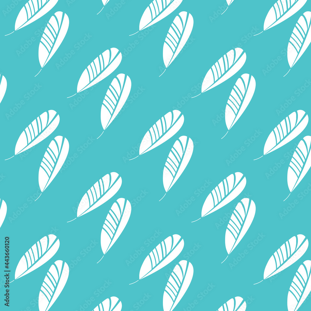 seamless pattern light green blue two white feathers corporate identity vector seamless pattern light green blue two white feathers corporate identity vector
