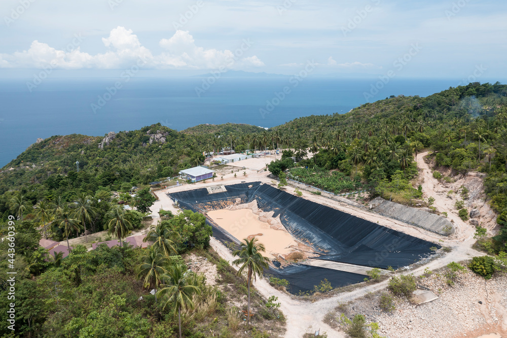 Reservoir on Koh Tao Island, Thailand, South East Asia water treatment system