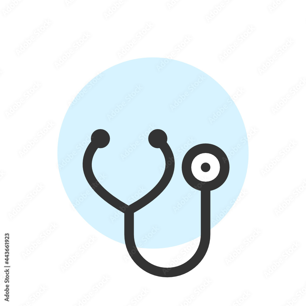 Stethoscope , Hospital filled outline icon. Stethoscope , Hospital filled outline icon.