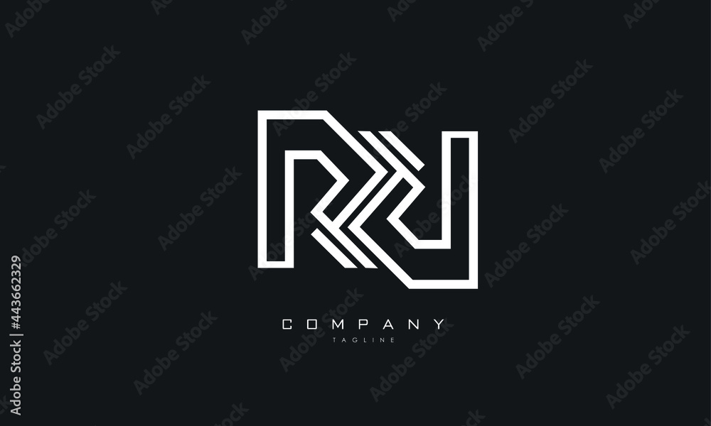 Alphabet letters Initials Monogram logo RJ, JR, R and J Stock Vector