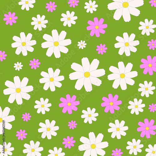Flower white and pink pattern