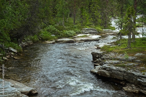 Dj  vulsh  let Ravin waterfalls near Toss  sen in northern Sweden