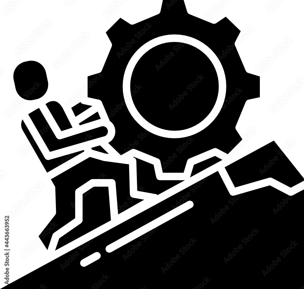 Hard Work Icon. Business Motivation concept icon style Hard Work Icon. Business Motivation concept icon style