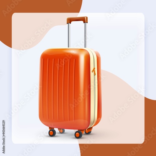 Travel Suitcase Realistic vector design illustration