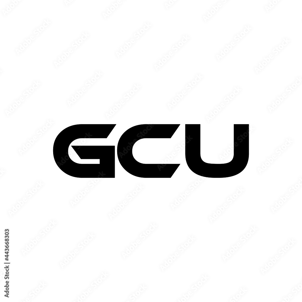 GCU letter logo design with white background in illustrator, vector logo modern alphabet font overlap style. calligraphy designs for logo, Poster, Invitation, etc.