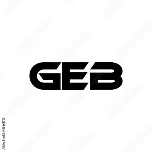 GEB letter logo design with white background in illustrator, vector logo modern alphabet font overlap style. calligraphy designs for logo, Poster, Invitation, etc.