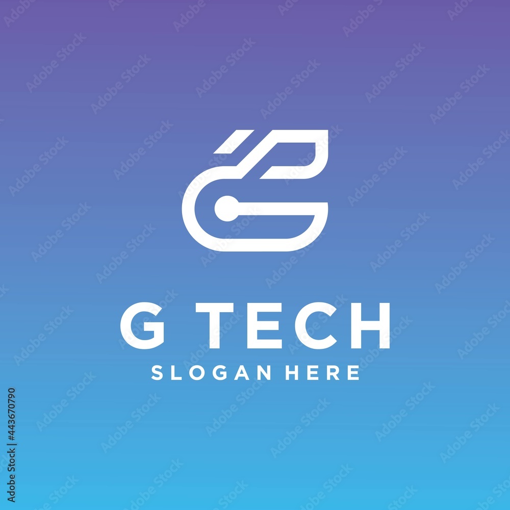 Logo technology letter initial g design logo with color combination Logo technology letter initial g design logo with color combination