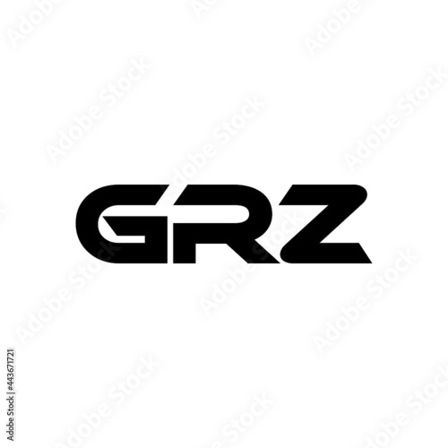 GRZ letter logo design with white background in illustrator, vector logo modern alphabet font overlap style. calligraphy designs for logo, Poster, Invitation, etc.
