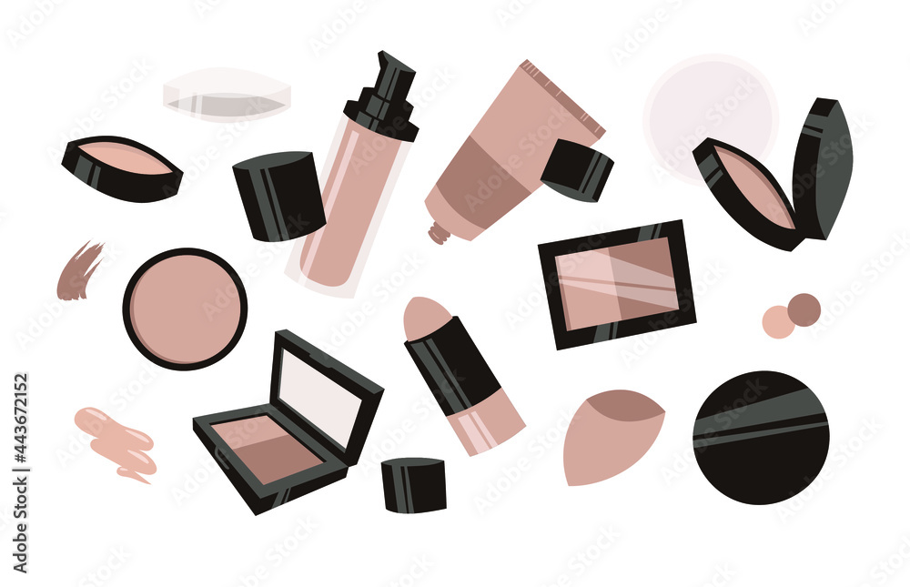 Hand Drawn Cartoon Fashion Illustration Makeup Tools Liquid Сorrector. Vector Set Drawing Beauty Products Сoncealers. Art Work Collection Decorative Cosmetics Skin Tone Hand Drawn Cartoon Fashion Illustration Makeup Tools Liquid Сorrector. Vector Set Drawing Beauty Products Сoncealers. Art Work Collection Decorative Cosmetics Skin Tone
