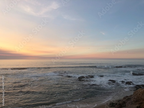 California beach sunset, Bay Area Oceanside, San Mateo county coast, Pescadero State Beach, Bean Hollow state beach, San Gregorio, Northern California, Pacific Ocean