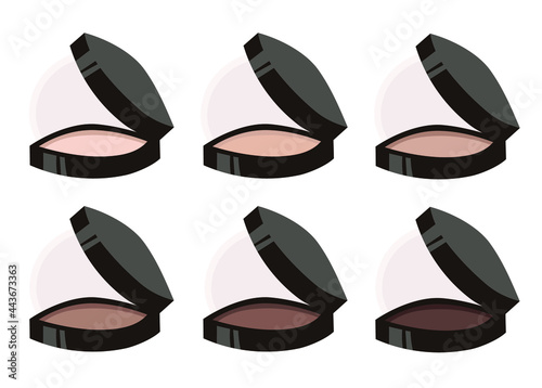 Hand Drawn Cartoon Fashion Illustration Makeup Tools Liquid Сorrector. Vector Set Drawing Beauty Products Сoncealers. Art Work Collection Decorative Cosmetics Skin Tone