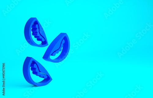 Blue Tomato icon isolated on blue background. Minimalism concept. 3d illustration 3D render