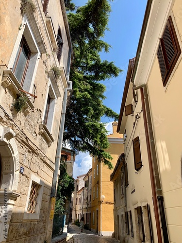 On a walk in the streets of Porec. Beautiful historic and romantic city. Very attractive for tourists. Excellent food. Beautiful clear sea.