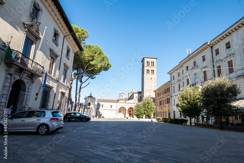 rieti square of cesare battisti in the historic center