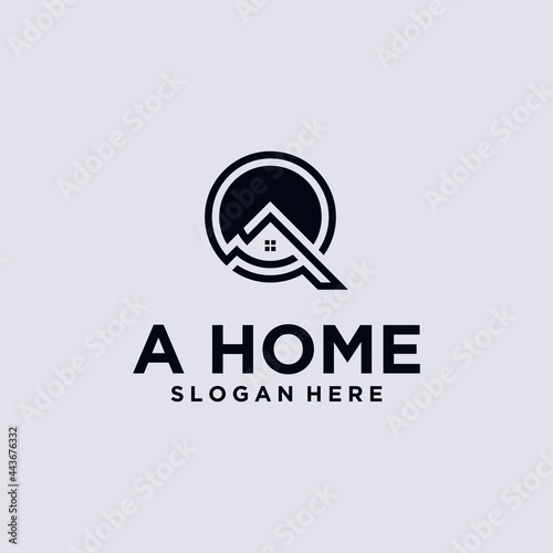 Professional marking house letter a logo a house template design © kingmakerz