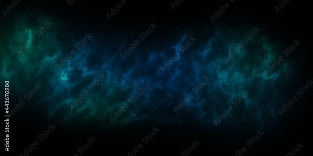 Fototapeta premium Blue Space background with stars nebula and galaxy. 